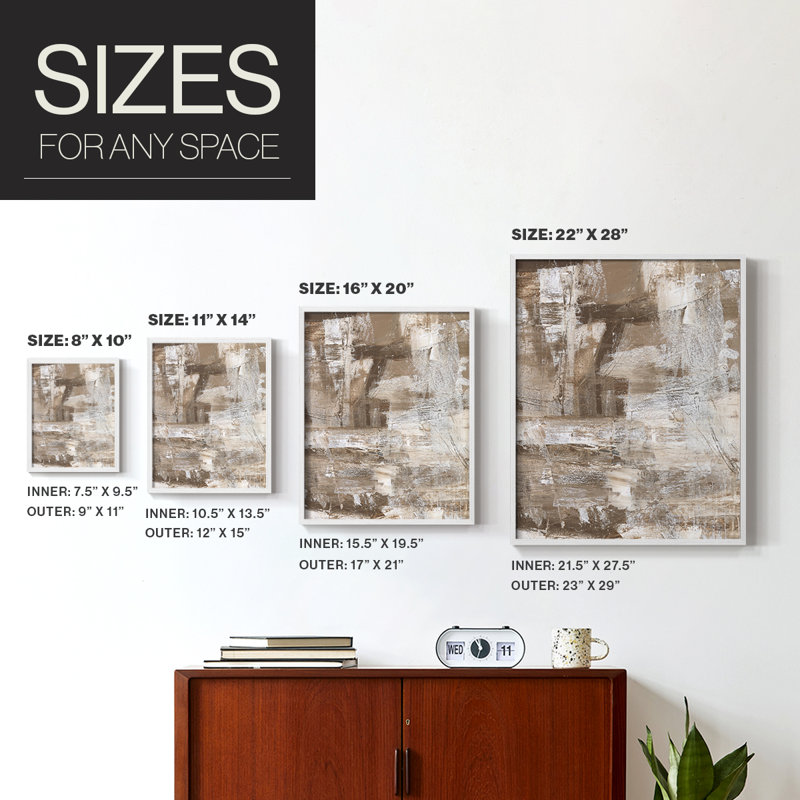 Bronzed II Framed Print - Solid Wood, White, 10" H x 8" W