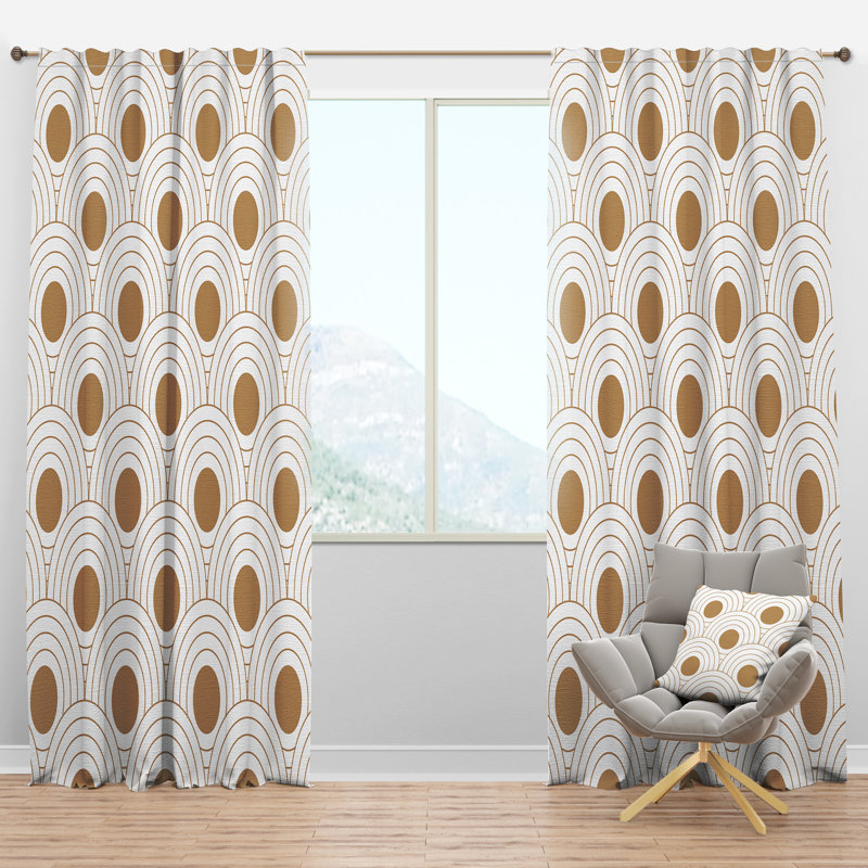Panneau simple Carson Carrington Labacka Mid-Century, l 52" x L 95"