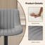 Swivel Upholstered Adjustable Height Counter Stool with Metal Frame-273444917