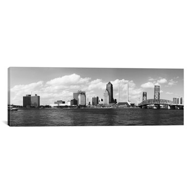 'Jacksonville Skyline Cityscape' Photographic Print on Canvas in Gray