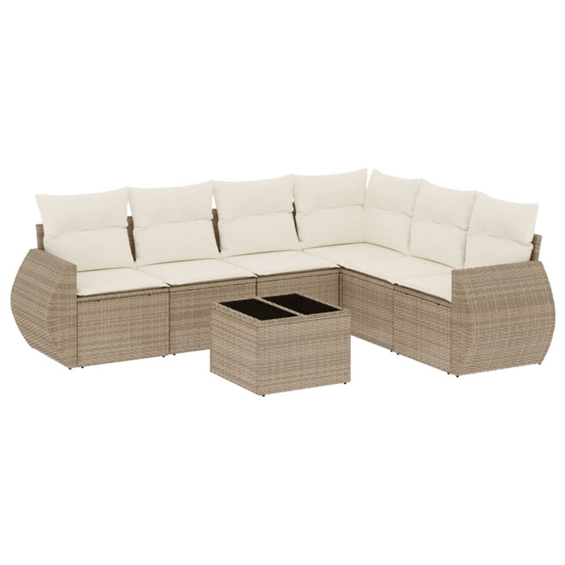 Ensemble de canapé de jardin Vidaxl beige