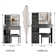 Compact Vanity Table with LED Mirror & Storage Drawers -Dressing Table with Cushioned Stool