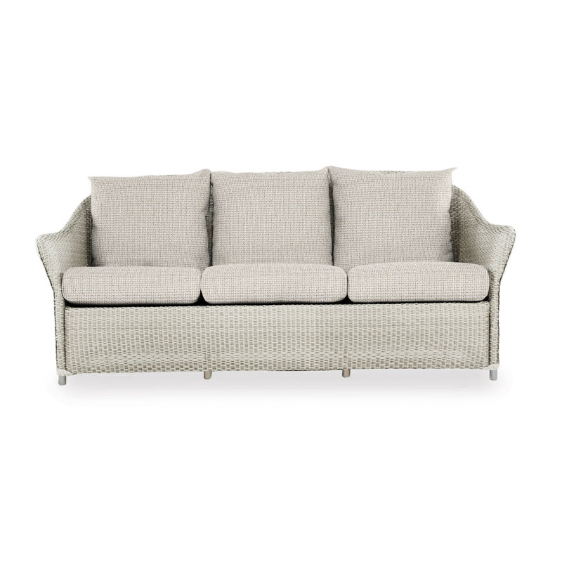 Weekend Retreat Outdoor 3 - Seat Patio Sofa, Black Sand, Linen