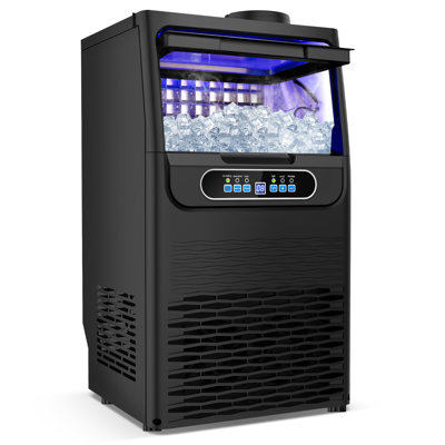 Haut débit 100 lb / 24 h - Machine à glaçons commerciale sous le comptoir avec rangement de 30 lb - Conception intégrée / autoportante, autonettoyante et minuterie de 24 heures