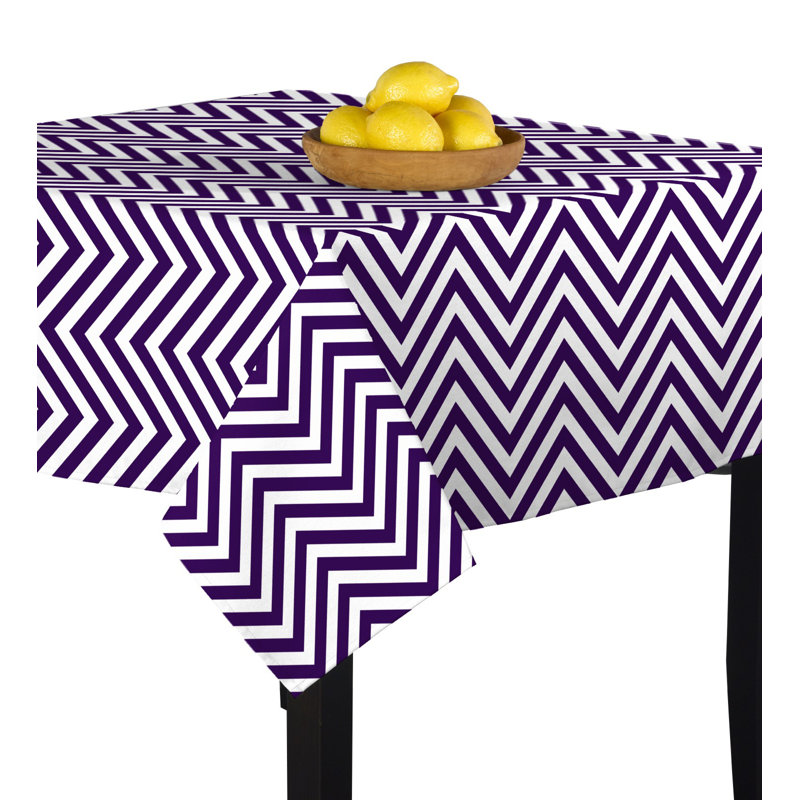 Caius Chevron Tablecloth, Purple