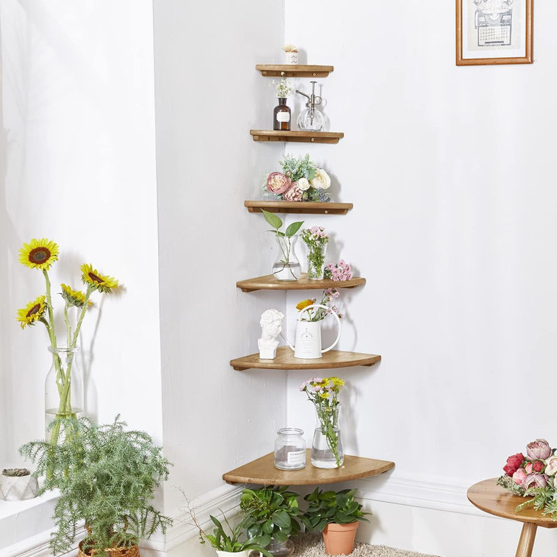 Ruzmira Wood Floating Shelf, 3.80cm H x 30.00cm W x 30.00cm D, Beige