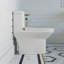 Toilette allongée une pièce à double chasse Pierre (siège inclus)