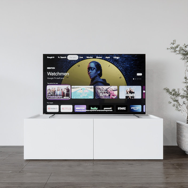 Miraan Unfinished TV Stand for TVs up to 50", White
