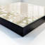 Key box, Opens to the right, 30x30x5, Black, Delicate white flowers on a beige background, 
