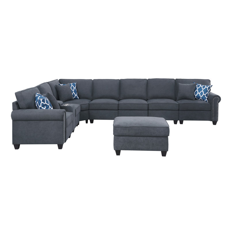 149.8" Reversible Corner Sectional with Ottoman