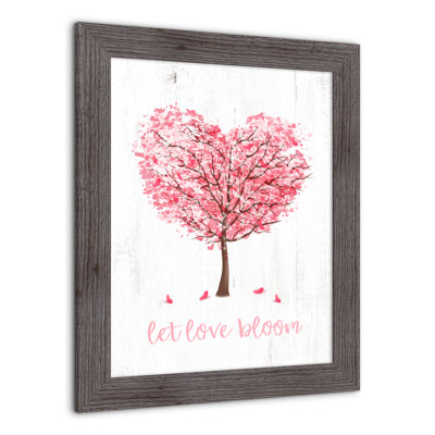 «Blooming Love Tree», reproduction encadrée