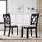 Dashuan Dining Set, Hairpin Dining Table With 4 Cross-Back Chairs And Bench-287394530-287394533