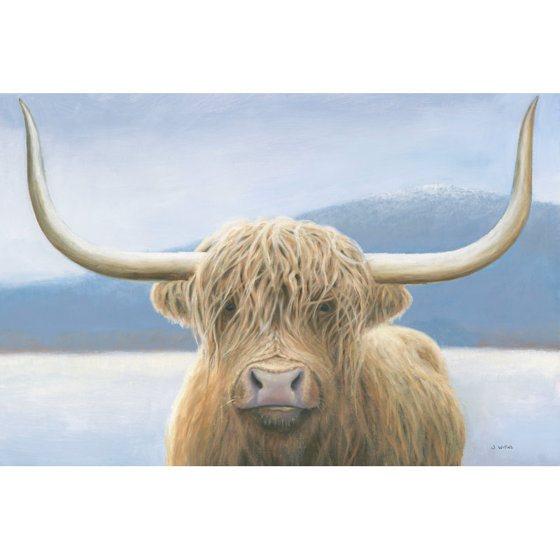 Highland Cow by James Wiens - Painting Print, 81cm H x 122cm W, Wrapped Canvas