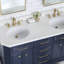 Ensemble de meuble-lavabo double 60 po Bruning Quartz-1577745043-1577745040