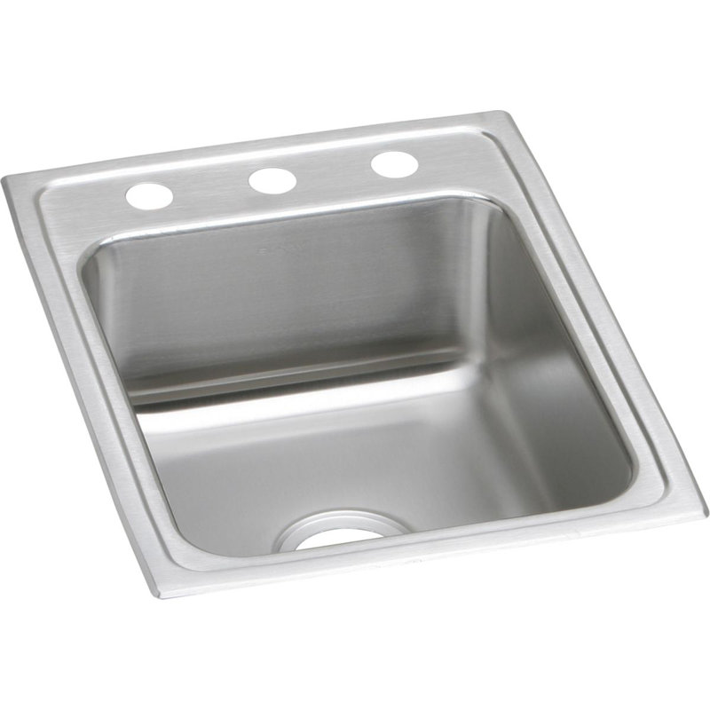 Évier de cuisine encastré Lustertone L 17 po x l 22 po, 3 trous