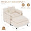 Fauteuil d'appoint surdimensionné en chenille avec repose-pieds-1219660612