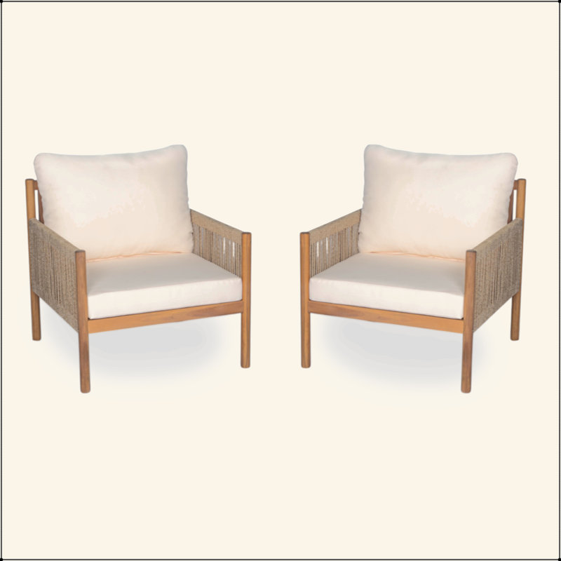 Méridienne d'extérieur moderne avec structure en bois massif et coussins en polyester confortables, parfaits pour la terrasse, le jardin ou le balcon