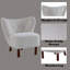 Fauteuil d'appoint en sherpa blanc