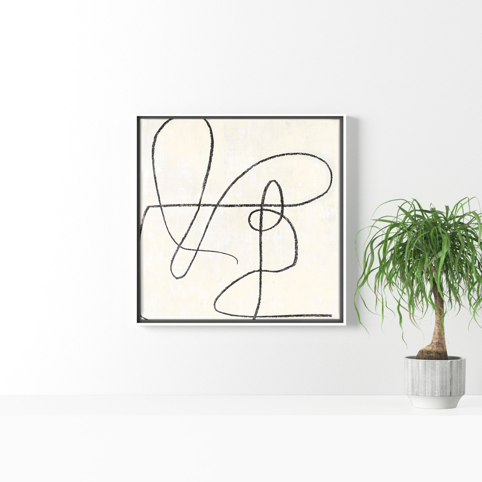 Juxtaposing, 31.5" H x 31.5" W, White