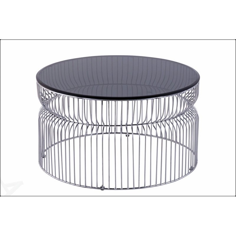 Table basse de 30 po Modern Modern, Chrome chrome