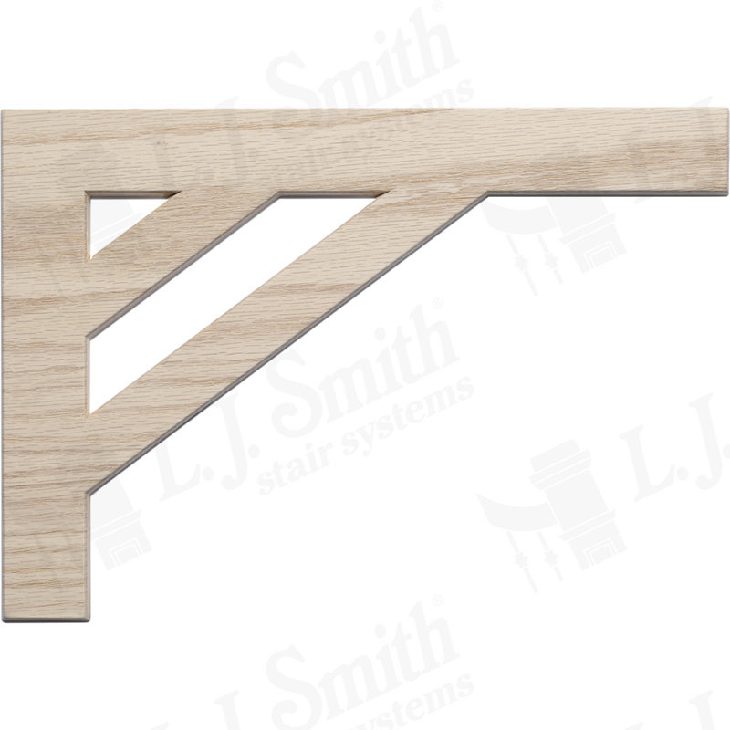 Embossed Birch Left Hand Stair Bracket, Right