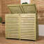 1.34m x 1.2m Large Wooden Outdoor Garden Double Wheelie Bin Store Storage for 2 Bins