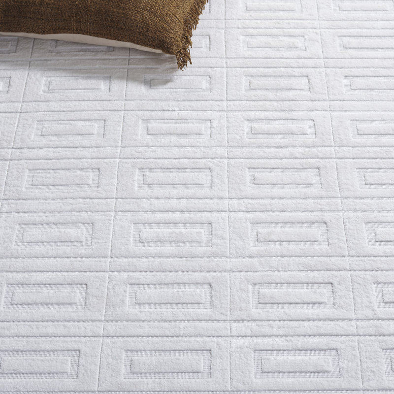 Tapis gris / viscose en coton tissé à la main Endor, Rectangle 6 pi x 9 pi