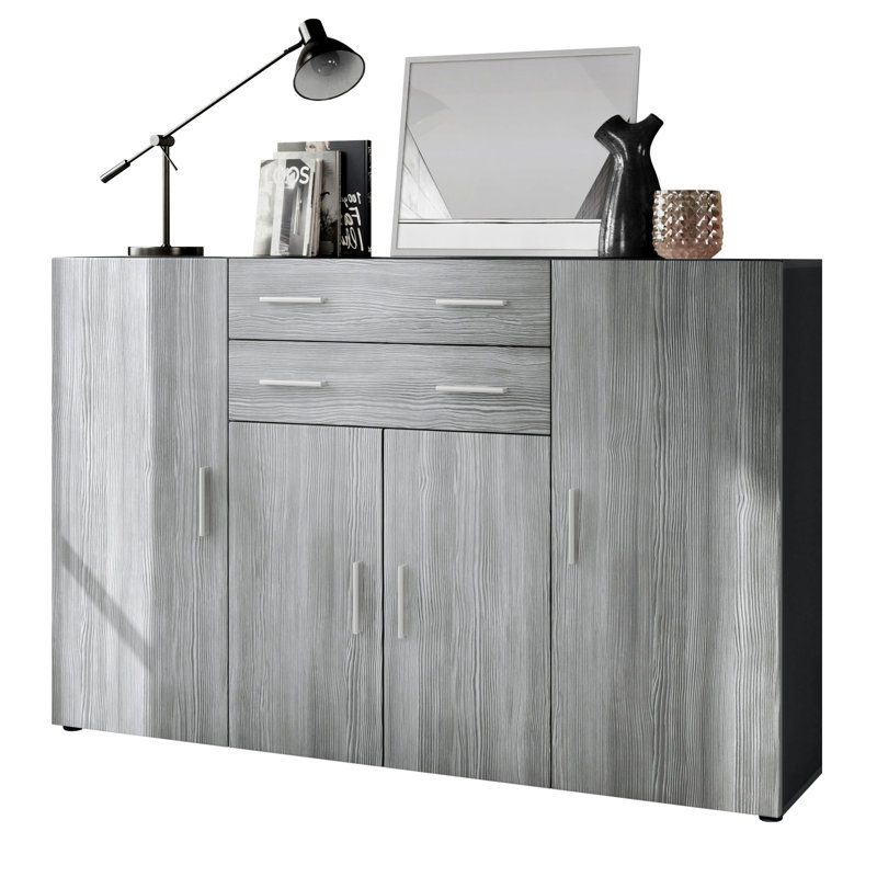 Mccammon 166 Cm Wide 2 Drawer Highboard, Avola Anthracite