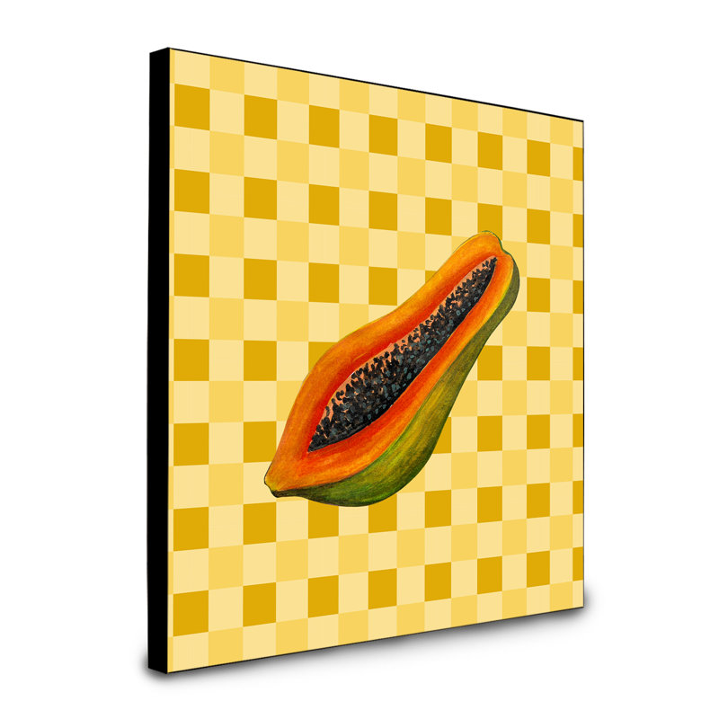 Panneau mural d’art papaye on basketweave sliced Talant