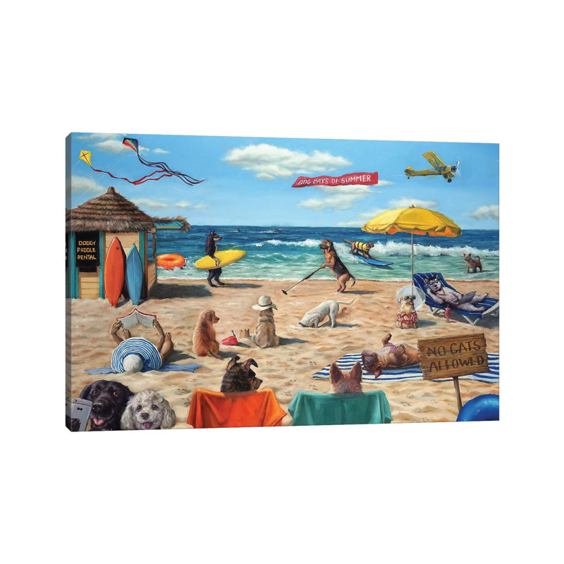 Dog Beach - Wrapped Canvas Print, 66.04 cm H x 45.72 cm W x 1.91 cm D