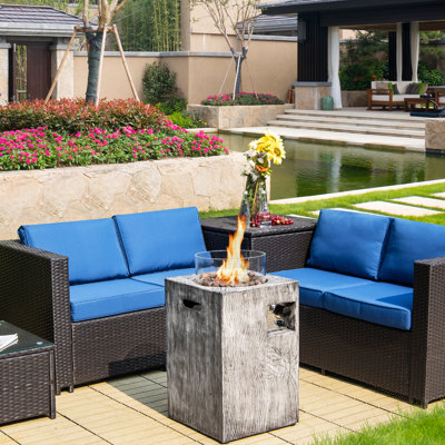 Square Propane Smokeless Fire Pit Table
