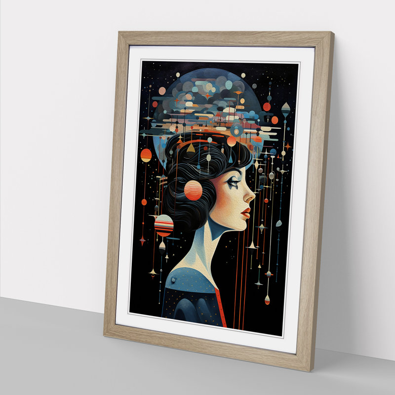 Universe Dadaism Art - Framed Print, Oak Framed, 64cm H x 46cm W