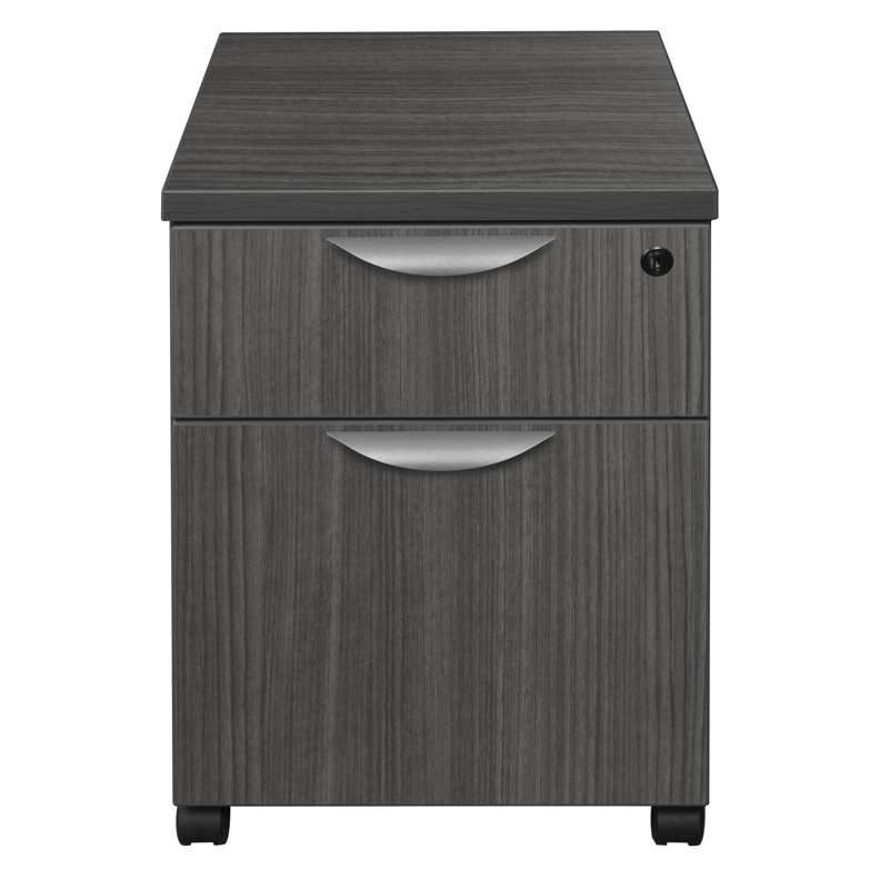 Nickyla Box File Mobile Pedestal Drawer Unit, Ash Gray