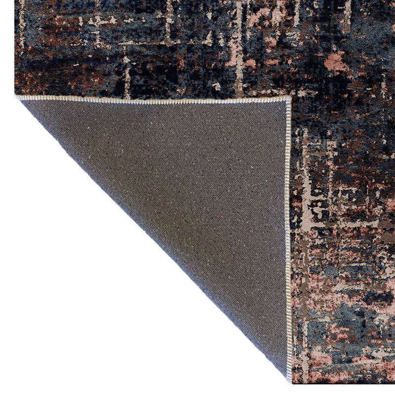 Multi-Colored Abstract Patterned Decorative Rug, Rectangle 3'9.81" x 4'11.06"