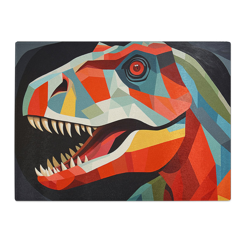 Tyrannosaurus Rex Constructivism  Glass Chopping Board