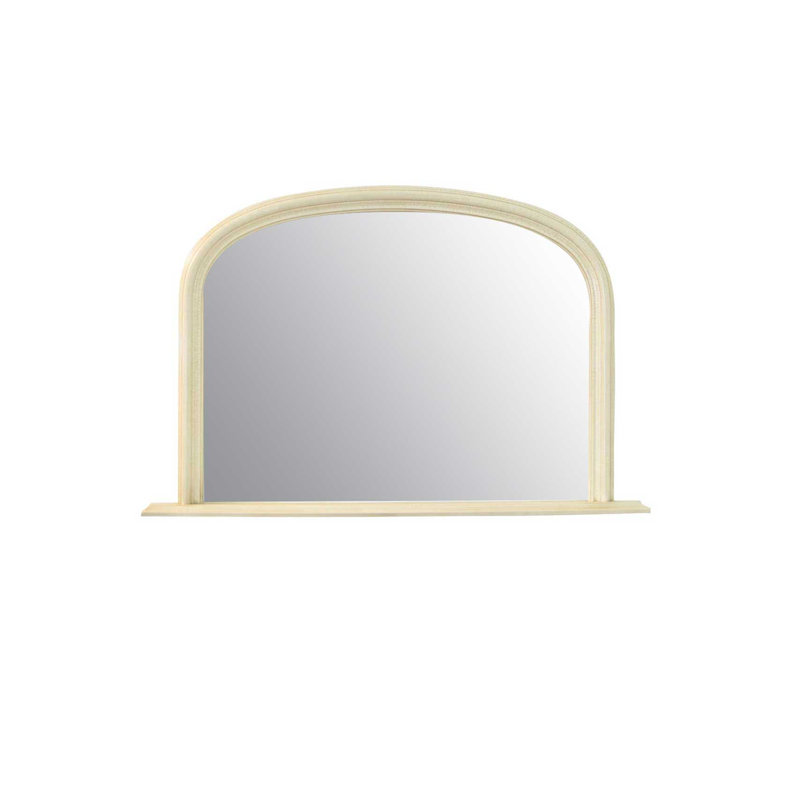 Otto Wood Flat Wall Mirror, Ivory