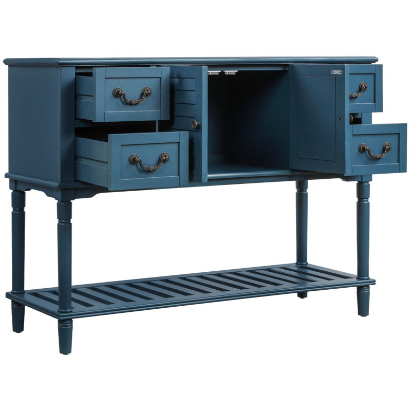 Console Lumpkin 45,3 po, Bleu marine antique