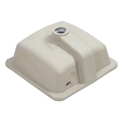 Lavabo de salle de bain encastré en porcelaine blanche carrée avec trop-plein 14 po x 14 po Ruvati