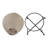 Round Terracotta Flower Pot Planter in Metal Stand for Indoor or Patio Outdoor - Decorative Garden Accent for Living Room Home Decor - Ivory & Black-116395559