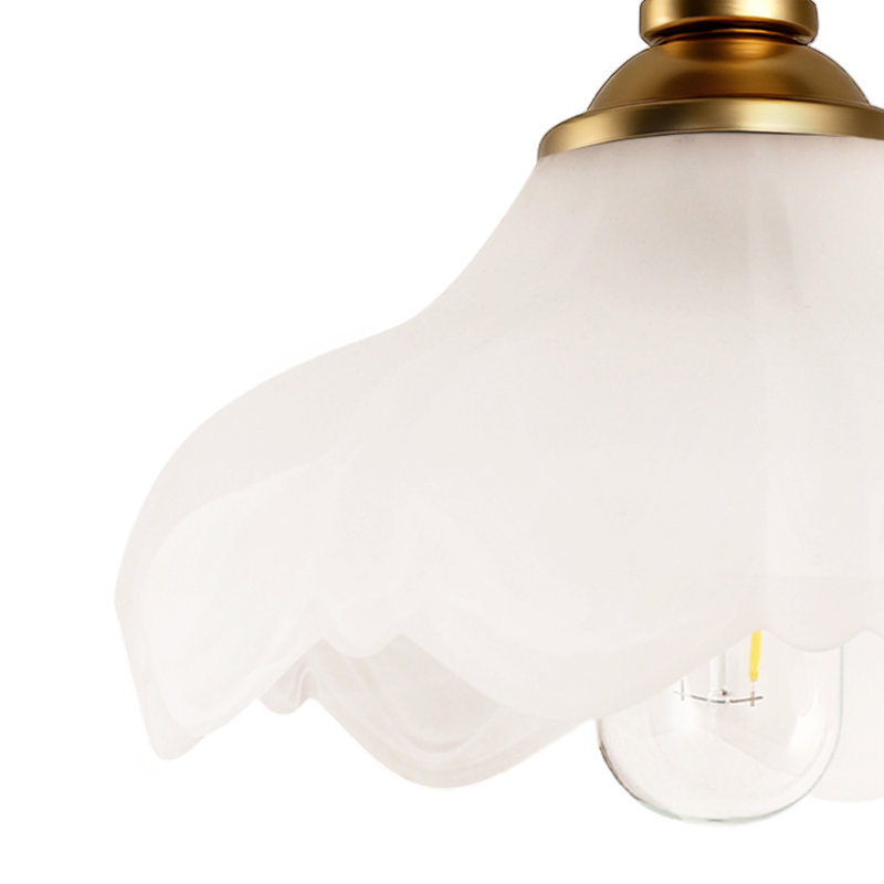 8.5in. 1 - Light Semi Flush Mount Ceiling Light For Bedroom Hallyway Entry Balcony, Vintage Style Small Chandelier