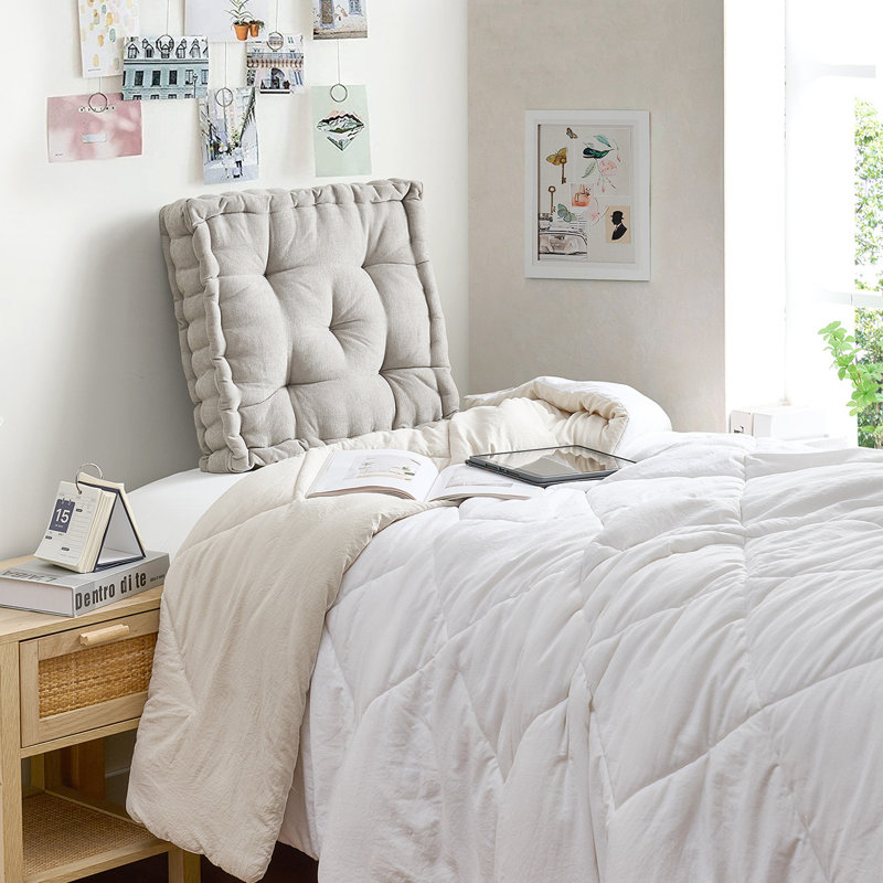 Rainha® - Coussin classique capitonné, Gris clair