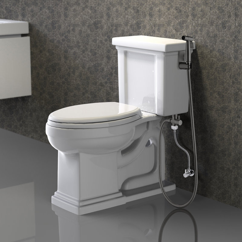 Bidet allongé avec robinet, Noir mat
