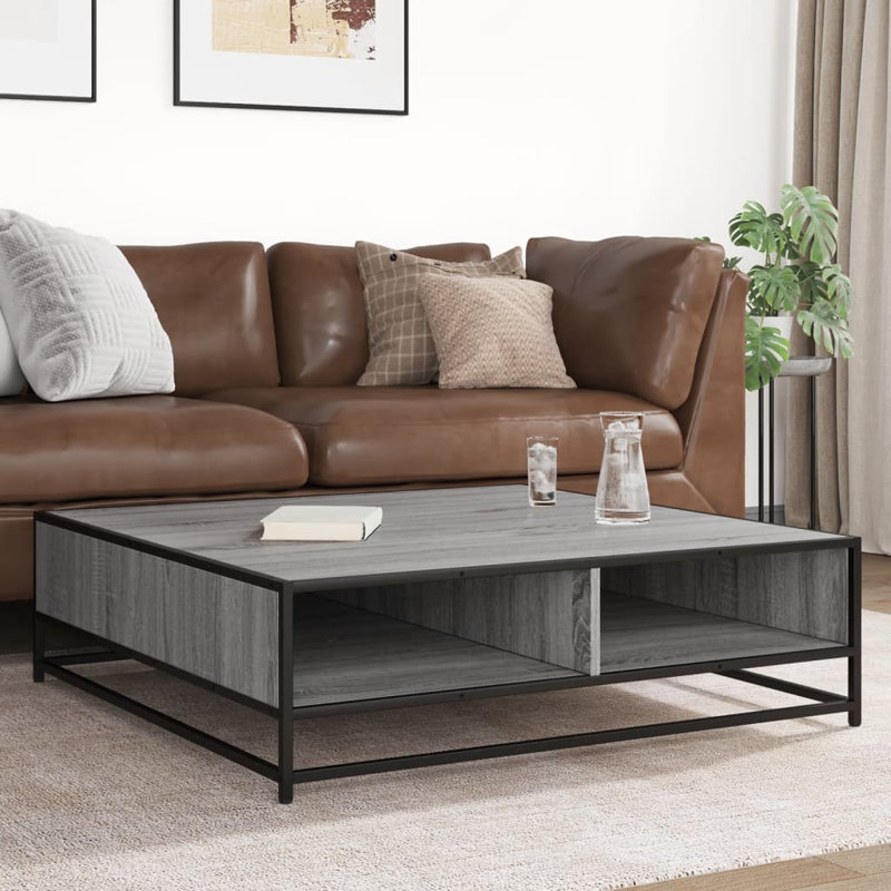 Coffee Table with Storage, Grey , 30" H x 100" L x 100" W