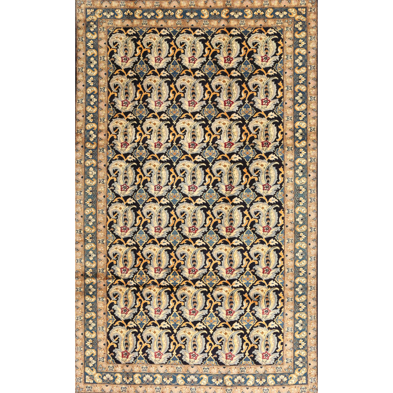 Tapis beige en laine, Rectangle 7 pi x 9 pi