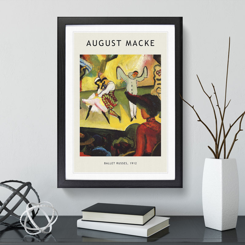 Russian Ballet by August Macke - Picture Frame Graphic Art, 36cm H x 27cm W x 2cm D