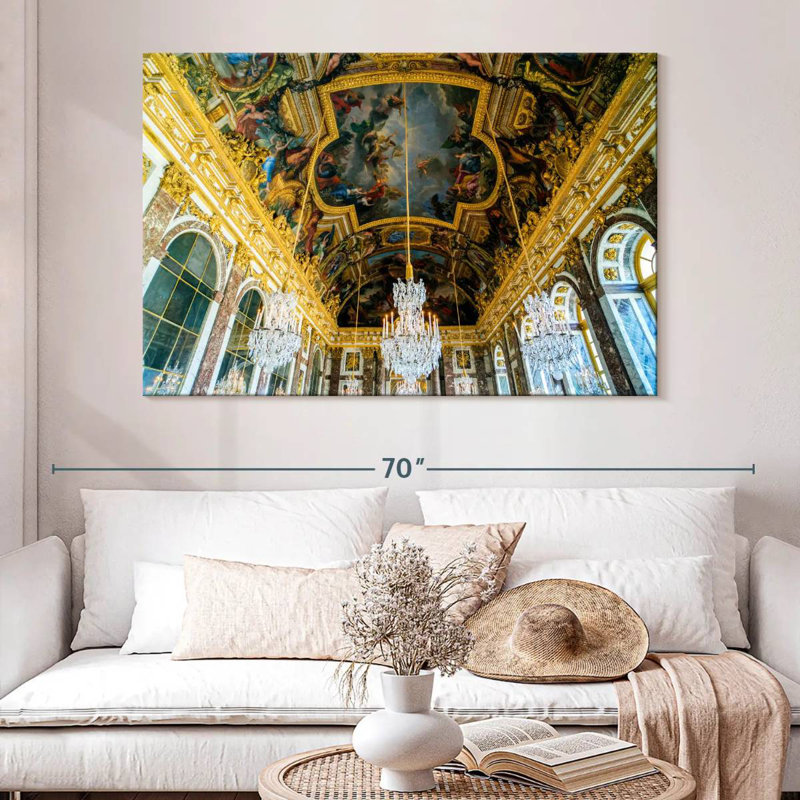 Lilie, château de Versailles, galerie des miroirs, H 34 po x l 51 po