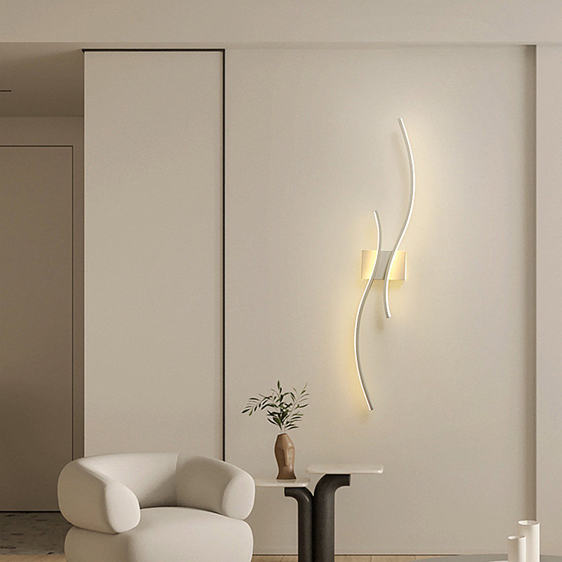 Modern Style Acrylic Soft Linear Led Wall Light, White