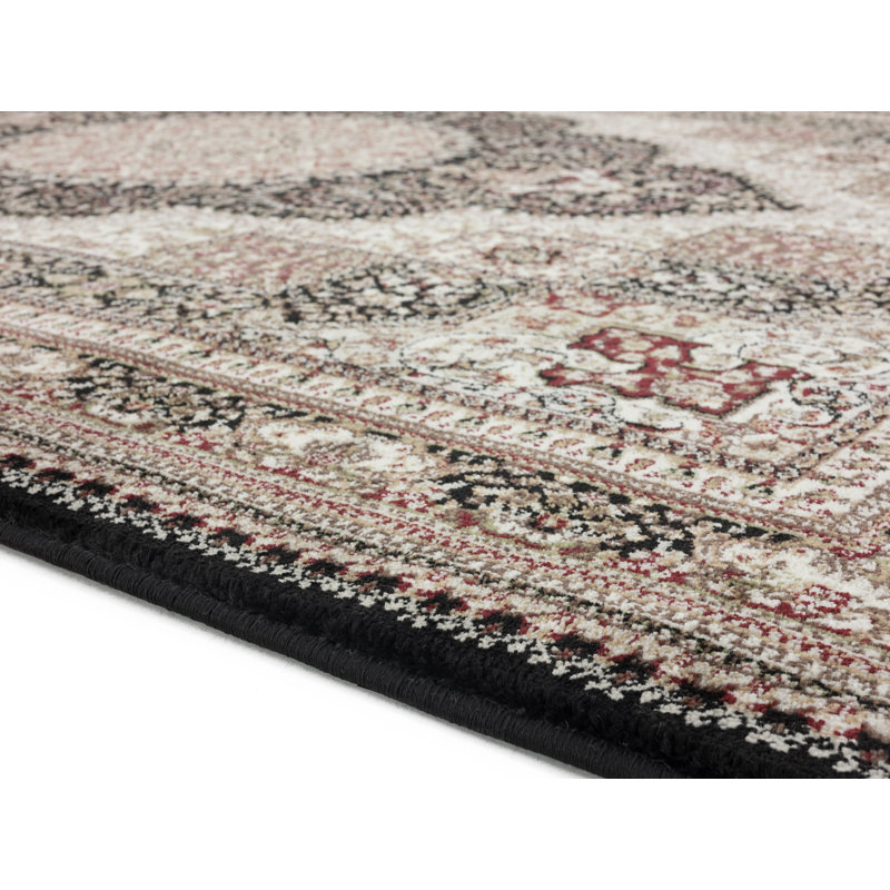 Tapis noir Devansh, Tapis de couloir 2 pi 8 po x 8 pi 1 po