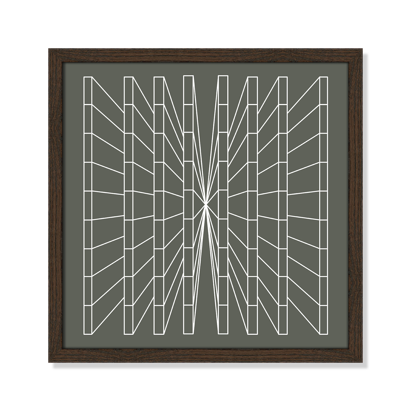 Olive Perspective by Sandi Hauanio, 17" H x 17" W x 0.75" D, Walnut Wood Grain