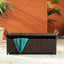 Outdoor Storage Bench With Smooth Handle - Enhances Modern Look, Fits Deck, Garden And Poolside Deck Hand-woven Detail